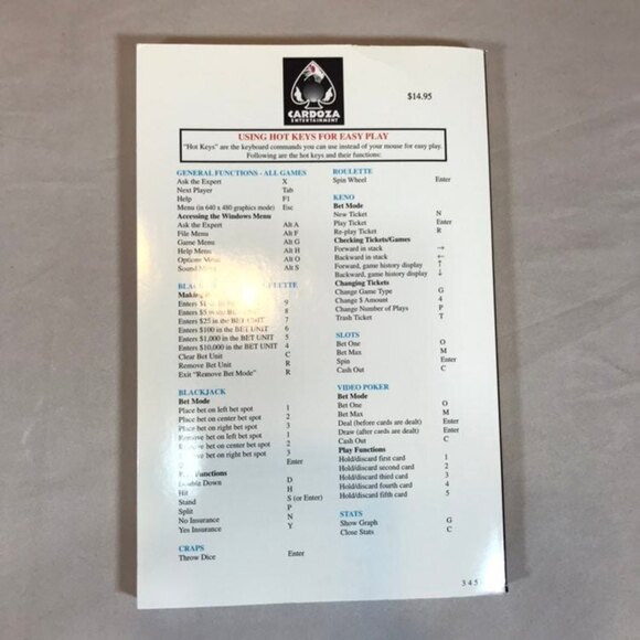 Avery Cardoza's Casino Strategy Guide Book - Picture 2 of 3